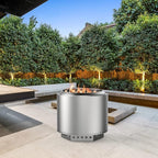 Fire Pit Stand for Solo Stove Bonfire 19.5", Hexagon Bonfire Stoves Support Stand, 304 Stainless Steel Fire Pit Accessories for Solo Stove, Stand Use on Other Fireplace Camping Accessories