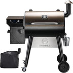 Z GRILLS Upgrade 8 in 1 Wood Pellet Grill & Smoker for Outdoor Cooking, BBQ Grill with PID 2.1 Controller, LCD Screen, 697 sq, Meat Probes, Rain Cover