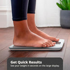 Greater Goods Digital AccuCheck Bathroom Scale for Body Weight, Capacity up to 400 lbs, Batteries Included, Pearl Gray