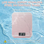 Food Scale, 11lb Kitchen Scale with 6 Units Tare Function & LCD Display, 0.05oz/1g Stainless Steel Digital Food Scale Grams and Ounces for Baking, Cooking, Dieting and Meal Prep (Pink)