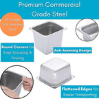 BIRDROCK HOME Stainless Steel Steam Table Pan - Hotel, Restaurant & Catering Supplies - 24 Gauge Steel, 9.9 qt Capacity - Meal Prep, Cooking, & Food Storage Container - 6" Depth, 1/2-Size (6 Pack)