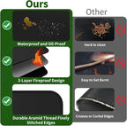Large 90 x 48inches Under Grill Mats for Outdoor, Fireproof Griddle Mats for Deck Patio Lawn, Indoor Fireplace/Fire Pit Mat, Griddle Accessories Compatible with Blackstone