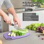 Li&Zhao Plastic Cutting Boards for Kitchen - Chopping Board Small Cutting Board for Meat Cutting Mats for Kitchen Cooking(Purple)