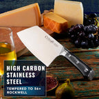 Cutluxe Meat Cleaver Knife - 7" Heavy Cleaver Butcher Knife, Razor Sharp German Steel Blade, Full Tang, Ergonomic Handle Design – Artisan Series