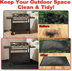 Extra Large 90 x 50 Inch Under Grill Mat for Outdoor Grill, Double-Sided Fireproof Deck & Patio Protector, Heat Resistant BBQ Mat, Waterproof & Oil-Proof for Charcoal, Gas Grill, Smoker, Fire Pit