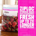 Ziploc Gallon Food Storage Bags, Stay Open Design with Stand-Up Bottom, Easy to Fill, 42 Count (Packaging May Vary)