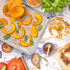 P&P CHEF 12.5 Inch Baking Cookie Sheet, Oven Pan Tray Stainless Steel Sheet Pan for Kitchen, Oven Bakeware for Multi Uses, Shiny Look & Dishwasher Safe, Healthy & Heavy Duty, 4Pcs