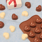 Heart Chocolate Molds Silicone, Small Gummy Molds Shaped Heart for Fondant/Fruit Snacks, Candy Molds Silicone for Valentine/Anniversary/Wedding, Wax Melt Molds 15 Cavities, 8 ml