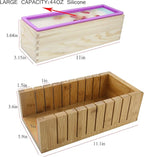 Silicone soap molds -Soap Cutting Tool Set Wooden Bamboo (2 Pcs Wooden Cover)