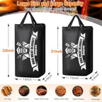 Upgraded BBQ Blanket for Resting Meat - Smoker Accessories Brisket Blanket - Insulated Meat Resting Bag with Wide Mouth for Steak/ Pork Shoulder/ Turkey - Thanksgiving Christmas Stocking Stuffers Birthday BBQ Accessories Grilling Gifts for Men Dad(21inch)
