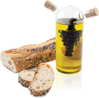 True Napa Olive Oil and Vinegar Cruet with Cork Stopper, Perfect for Housewarming, Picnic, Dinner, BBQ, Outdoor Party, Salad Bar Accessories, Home Essentials, Set of 1