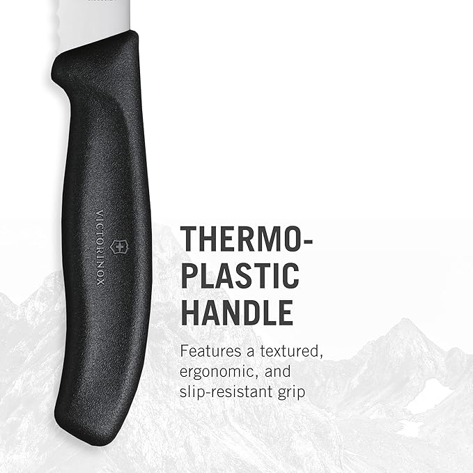 Victorinox Swiss Classic 8.25-Inch Bread Knife with Serrated Edge, Black
