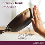 Anolon Advanced Home Hard Anodized Nonstick Frying Pan, 8.5 Inch – Small Non Stick Egg Pan, Durable Nonstick Skillet - Bronze