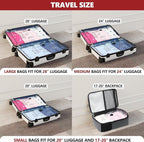 SUOCO Travel Vacuum Bags for Luggage with Portable Electric Pump, 15 Combo (5L/5M/5S) Packing Seal Bags for Clothing Suitcase Backpack, Space Saver Compression Clothes Storage Bags