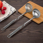 6 PCS Soup Ladle pot Colander & BBQ Tongs Hotpot Kit - Shabu Shabu Utensils Set for Camping, Barbecue & Kitchen Cooking Ladle Set