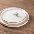 GBHOME Ceramic Dinnerware Sets for 4, 12 Pieces Stoneware Plates and Bowls Sets, Reactive Glaze Dishes -Scratch Resistant, Dishwasher&Microwave Safe-Pearl White