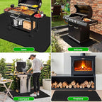 MODIGT 48 ×30 inch Under Grill mat, Double-Side Fireproof & Heat-Resistant Outdoor Grill Mat, Protective Mat for Patio, Courtyard, Tabletop, Outerdoor BBQ Fire Pit Fireplace Mat