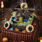 Halloween Chocolate Silicone Mold 3 Pack 3D Pumpkin Bat Witch Hat Spider Tombstone Shaped Candy Molds for Chocolate