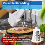 Shred Cone for Presto Regular Salad Shooter Models 02910 02980, Cheese Grater Replacement Parts for Shredding Cheese, Vegetables and Fruits (Square Plug)