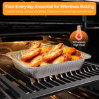 Notwoe® 50pc Disposable Aluminum Pans With Lids, 7x5 Combo Set, Disposable Baking and Cake Pan. (50 Pack w/Lids)