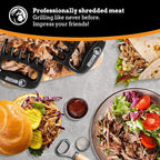 Mountain Grillers Meat Claws - Pulled Pork Shredder Tools for BBQ - Bear Claws for Shredding Meat on Grill, Smoker, or Barbecue - Heavy Duty Grilling Accessories - Pack of 2, Black