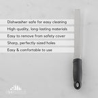A Bar Above Cheese Grater & Lemon Zester-Chef-Grade Stainless-Steel Citrus Rasp, 12″ Hard-Cheese Grater for Parmesan, Ginger, Garlic, & Cocktail Garnish