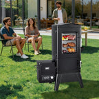 Electric Smoker with Cover & Meat Probe, Vertical 4-Rack Pellet BBQ Smoker Grill, 616 sq in Cooking Space, Digital LED Control for Outdoor Smoking Ribs, Brisket, Chicken & Sausage
