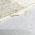 Home Bargains Plus Quilted Heavy Duty Table Pad Protector with Flannel Backing, Cut to Fit, Heat Resistant, Wipe Clean, Protects Table from Spills and Scratches, White, 52” x 90” Rectangle