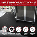 Extra Large BBQ Grill Mat 60x40, Heavy-Duty, Non-Stick, Reusable, and Easy-to-Clean, Under Grill Mats for Outdoor Grill Deck Protector, Griddle Mat for Blackstone Grill Pad, Fireproof Patio Mat