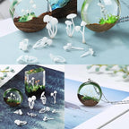 Woohome 12 PCS Mini Elk & Mushroom Resin Casting Moulds, 3D Art Craft Supplies Epoxy Moulds for Jewelry Making