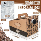 Dandat 10 Pack Disposable Coffee Dispenser Box 96 oz - Thick Hardboard Insulated Coffee to Go Container with Handle & Lids, Hot Cold Bulk Beverage Dispenser for Parties, Catering, Take Out