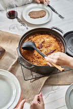 STAUB Cast Iron Dutch Oven 7-qt Round Cocotte, Serves 7- 8, Made in France, Black Matte