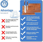 XYJ Magnetic Knife Block Holder Rack Acacia Wood Magnetic Stands with Strong Enhanced Magnets Multifunctional Knife Holder Kitchen Storage Organizer Tool Accessories