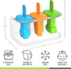Dinneractive Play Pop Popsicle Molds - 3 PC Tool Themed Set - Reusable Silicone Molds for DIY Popsicles for Kids