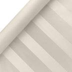 Luxury Table Protector Pad, 2 in 1 Table pad + Great Looking Tablecloth - Heat Resistant, Spill & Stain Proof - Flannel Backing (Ivory - Silk Stripe, 54x90)
