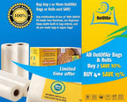 OutOfAir 11" x 100' Vacuum Sealer Bags Rolls & Dispenser Cutter Box - BPA Free, 4 mil thick - Great for Sous Vide - Works with Food Saver Machines