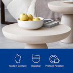 Villeroy & Boch Afina Gourmet Large Serving Bowl, Premium Porcelain, Made in Germany, Dishwasher and Microwave Safe, 10.25x 10.25x 4 in, Stackable, White