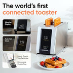 Revolution (Bundle) R180 Connect Touchscreen Smart Toaster + Toastie Press – Choose from 6 Bread Types, 7 Browning Levels, & Toastie Press Mode (Black, 2-Slice)
