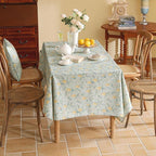 patdrea Designer Linen Green Tablecloth for Rectangle Table,Vintage Breathable Yellow Fruits Pattern Table Cloth,Decoration Cover for Kitchen Dining,Christmas,Thanksgiving,Party,55"x87"-Ania a