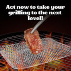 10 Pcs Disposable Grill Topper,16x12 Inch Grill Mesh Mat Disposable Pans,Non-Stick BBQ Aluminum Mats for Outdoor Grills, Easy to Clean