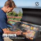 Z GRILLS Pellet Smoker Grill with PID Control, Rain Cover, 700 sq. in Cooking Area for Outdoor BBQ, ZPG-7002B