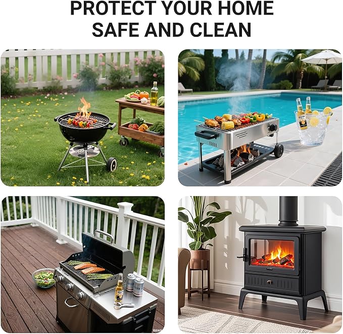 Lancryen 2025 Thickened 40 x 60 inch Under Grill Mat for Outdoor and Indoor, Double-Sided Fireproof Grill Pad, Indoor Fireplace/Fire Pit Mat, Oil-Proof Waterproof BBQ Protector for Decks and Patios
