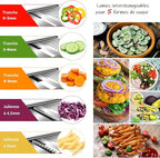MASTERTOP Adjustable Mandoline Food Slicer,Vegetable Slicer Fruit Cutter,Stainless Steel Kitchen Mandolin,Julienne Slicers for Kitchen Onion Potato, Tomato, Carrot, Vegetable, and Fruit