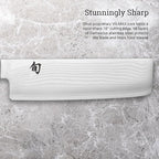 Shun Classic Blonde 6.5" Nakiri Knife, Handcrafted Japanese Vegetable Knife, VG-MAX Core with Damascus Stainless Steel Cladding, Pakkawood Handle, Slicing Tool for Professional and Home Chefs