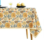 ISAENNE Designer Bohemian Floral Extra Long TableclothRectangle,Linen Colorful Table Cloth,Wrinkle Resistant Decor Tablecloths for Dining Thanksgiving Kitchen Christmas,63"*110"-Estevan B