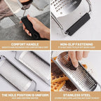 Cheese Grater Lemon Zester, Stainless Steel Grater Citrus Zester Tool for Parmesan Cheese Lemon, Ginger, Cheese, Nutmeg, Potato, Chocolate and Garlic, With Protective Cover-Black