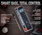 WiFi and Bluetooth Meat Thermometer Digital Wireless - Long Range Connection with Built-in Temperature Display, Meats Probe,Meat Thermometer for Grilling, Smoking, Cooking, BBQ Gift for Men