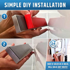 Strong Adhesive (No Drill) Magnetic Knife Holder for Wall - Professional 10 Inch Knife Strip - No Screws Needed - Adhesive Backing - Stainless Steel Bar (Upgraded Version – Will Not Fall)