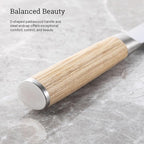 Shun Classic Blonde 6.5" Nakiri Knife, Handcrafted Japanese Vegetable Knife, VG-MAX Core with Damascus Stainless Steel Cladding, Pakkawood Handle, Slicing Tool for Professional and Home Chefs