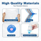 HOUSE DAY 30 Pack Vacuum Storage Bags with Electric Pump, 4 Sizes + 2 Roll-Up (5 Each), Space Saver Vacuum Seal Bags for Clothing, Bedding, Pillows, Travel – Airtight Seal, Reusable & Durable